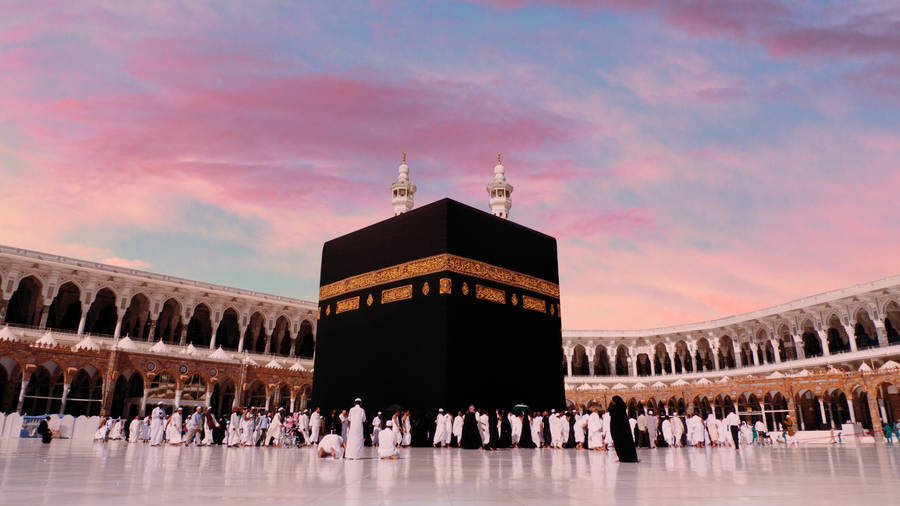 Blick auf die Kaaba in Mekka